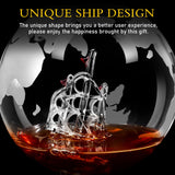 Whiskey Decanter Sets for Men, Whiskey Decanter Globe Set with 2 Etched Globe Whisky Glasses for Liquor, Bourbon, Cocktails, Vodka, Scotch liquor decanter Sets for Men - 850ml VI AI