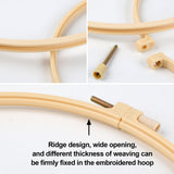 6 Pcs Embroidery Hoop 6 Size, Round Plastic Cross Stitch Hoop with 16 Needles (3.6In to 10.7 in), Small Embroidery Hoop, Cross Stitch Hoops and Frames, Suitable for Embroidery, Craft Sewing Phinus