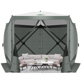 COBIZI Pop Up Gazebo Screen Tent Screen House for Camping, 10x10 Screen Room with Mosquito Netting, Hub Tent Instant Screened Canopy with Carrying Bag and Ground Stakes, Gray COBIZI