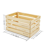 WUERMU Wooden Crates are Suitable for Storage, Milk Crates, Wine Crates, toy Crates, Display and Decoration, Camping, and Other Purposes. They are Sturdy and Durable, set of 2 Length of 17.7 inches. WUERMU