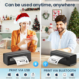 ZRHI Thermal-Label-Printer-Shipping Label Printer for Small Business 4x6 Bluetooth Thermal Printer 300mm/s Compatible Windows,Mac,iOS, Android,Desktop Printer Labels Maker Used for Amazon,Shopify ZRHI