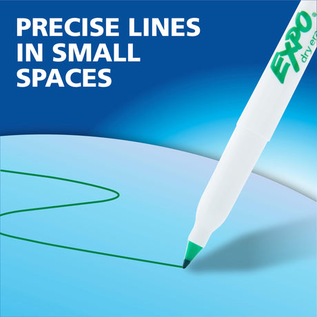 EXPO Low Odor Dry Erase Markers Ultra-Fine Tip Assorted Colors 8 Count EXPO