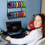 3D Printer Filament Storage Rack - Filament Spool Heavy Duty Wall Bracket Filament Storage Shelves for 3D Printer Rolling Filaments ABS/PLA/TPU/Nylon Accessories Holders （Shelf Only） JAYOBGO