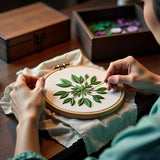 1PCS Embroidery Hoop Stand with 6 PCS 3'' to 8'' Embroidery Hoops Beech Wood Adjustable Rotated Wooden Embroidery Stand, Embroidery Hoop Holder for Cross Stitch and Embroidery Project SENENQU