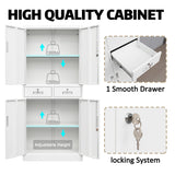 Metal Storage Cabinet，71" Garage Storage Cabinet with 2 Locking Drawer and 4 Adjustable Shelves ，Black Tool Cabinet，Lockable File Steel Cabinet for Home, Office, Gym, School. TaskStorz