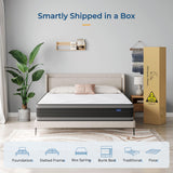 Vesgantti King Mattress, 10 Inch Hybrid King Size Mattress with Memory Foam and Individually Pocket Spring, Pressure Relief and Supportive, Medium Firm Feel, Mattress in a Box Vesgantti