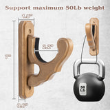 SCUNDA Wall Mount Gun Rack, Gun Rack for Wall, Wood Gun Rack for Shotguns, Rifles, Indoor Gun Wall Hanger for Home Office Storage Display, 2 Pack (Light Brown) SCUNDA