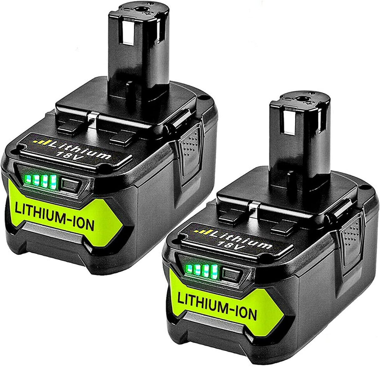 Upgraded 7.0Ah 2Packs P108 18V Battery Compatible with Ryobi 18V ONE+ Battery Replacement P108 P102 P103 P104 P105 P107 P109 P122 Cordless Tool Batteries Rapid Rechargeable Batteries with Indicator POWTREE