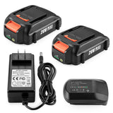 Energup 2Pack Lithium Replacement for 20V Battery and Charger Kit, Compatible with All 20V Batteries WA3520 WA3525 WA3575 WG151s WG251s WG540s WG545s WG890 WG891 + 20 Volt Battery Charger energup