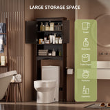 Gizoon Espresso Over-The-Toilet Storage Cabinet with Adjustable Shelf and Double Doors Gizoon