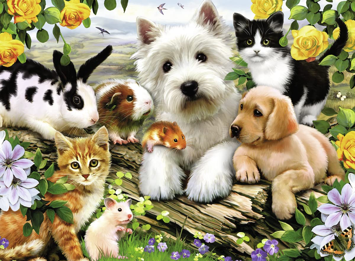 Ravensburger Happy Animal Buddies | 300-Piece Jigsaw Puzzle for Kids | Unique, Pieces | Fun & Educational Toy Ravensburger