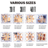 Expandable Prefab Tiny Home 20FT/30FT/40FT – Modular Luxury Container House with Bedrooms, Kitchen & Bathroom – Ideal for Living, Office, or Airbnb (30FT) Generic