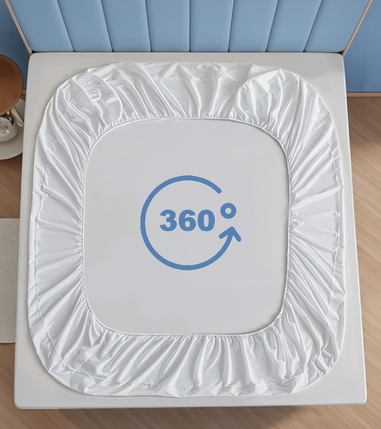 100% Waterproof King Mattress Protector, Hypoallergenic Viscose Made from Bamboo Mattress Cover, Breathable Cooling 3D Air Fabric Noiseless Bed Cover, Machine Washable Vinyl Free 8-16'' Deep Pocket Emircey Home