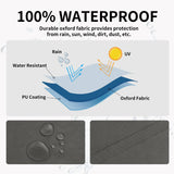 Easy-Going 100% Waterproof Outdoor Curtains Windproof Weatherproof Porch Curtains, Premium Thick Outdoor Privacy Grommet Top Panels for Patio, Gazebo and Pergola, 2 Panels, 54x84 inch, Dark Grey Easy-Going