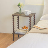 Fultyle Side Tables Set of 2, Small End Table with Storage Shelf, Night Stand Set 2 Bedside Tables for Living Room, Bedroom, Office and Small Spaces (Rustic Brown) Fultyle