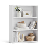 VASAGLE Bookshelf, 23.6 Inches Wide, 3-Tier Open Bookcase with Adjustable Storage Shelves, Floor Standing Unit, Cloud White ULBC163T14 VASAGLE