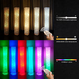 LEONC 61" Soft Light Floor Lamp for Game Room and TV, RGB Color Changing LED, Tyvek Fabric Shade, Smart App Control, Compatible with Alexa & Google Home, Music Sync and Multi Scene Modes,Floor Lamp LEONC Design
