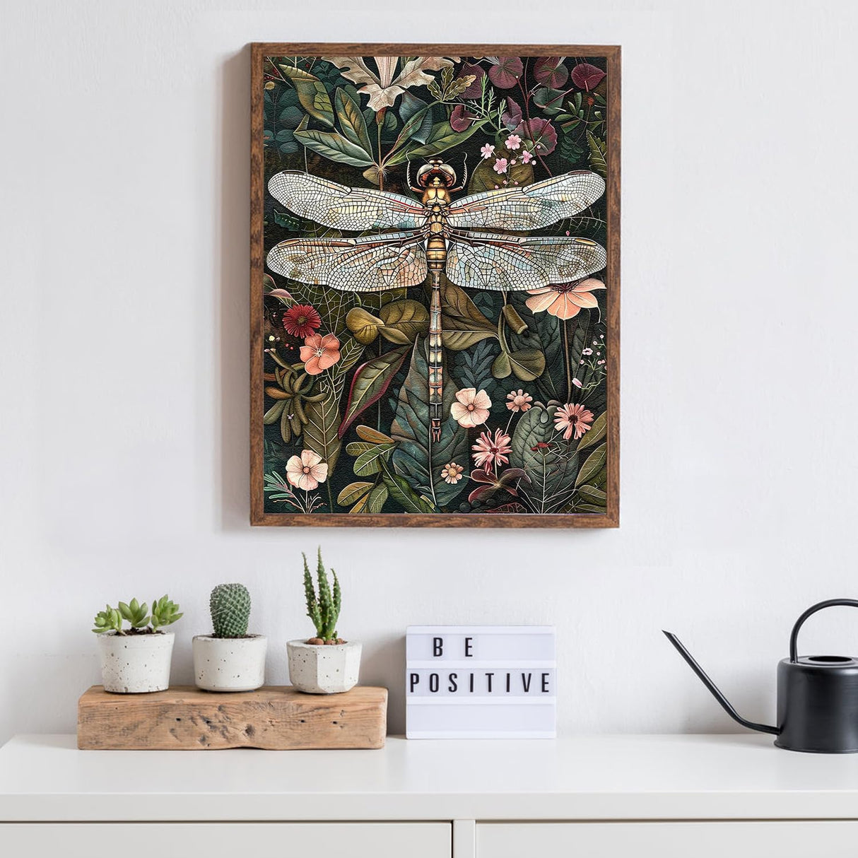 AIBOERL Retro Dragonfly Diamond Art Kits for Adults,Dragonfly 5D Diamond Painting Kits for Adults Beginners, DIY Full Round Drill Diamond Dot Painting Gem Art Kits for Adult, Home Wall Decor 12x16Inch AIBOERL