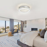 Ceiling Light, Crystal Ceiling Light Fixture Flush Mount Ceiling Light Crystal Light Fixture Ceiling Mount Modern Dimmable LED Ceiling Light for Bedroom Kitchen Bathroom Hallway Porch Office 11" DHK wot