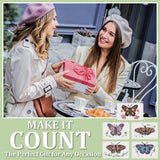 WEBEEDY 20 Sets DIY Butterfly Paper Quilling Kit for Adults Beginners Greeting Card Making with Envelope and Instruction,DIY Animal Cards for All Occasions for Birthday,Holiday,New Year,Thanksgiving WEBEEDY