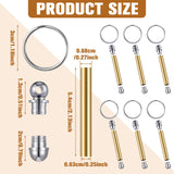 XunYee 12 Pcs WoodTurning Keychain Kit Woodturning Project Kit Wood Turning accessories Mandrel Woodturning keychain for Carpentry woodworker gift (Sliver) XunYee