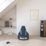 Throne Boss Gaming Bean Bag Chair for Kids [Cover ONLY No Filling] - High Back Beanbag for Boys, Girls, and Gamers with Cup Holder (Black/Blue) Throne Boss