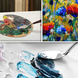 Artist Painting Knives Set - 5 Pieces Painting Knives Stainless Steel Spatula Palette Knife Oil Painting Accessories Color Mixing Set for Oil, Canvas, Acrylic Gemerglity