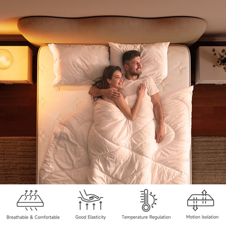 Yaak Twin Mattress 8 Inch, Hybrid Mattress in a Box Twin Size, Individual Pocket Spring Single Bed Mattress with Breathable Memory Foam, Pressure Relief, Medium Firm Twin Size Mattress 75"x39"x8" Yaak