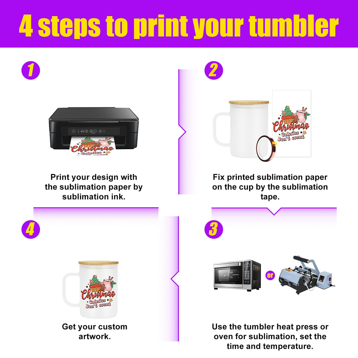 AGH 6 Pack Sublimation Glass Cups with Handles, 16oz Frosted Sublimation Blanks with Bamboo Lid and Stainless Steel Straw, Sublimation Mugs Tumbler AGH