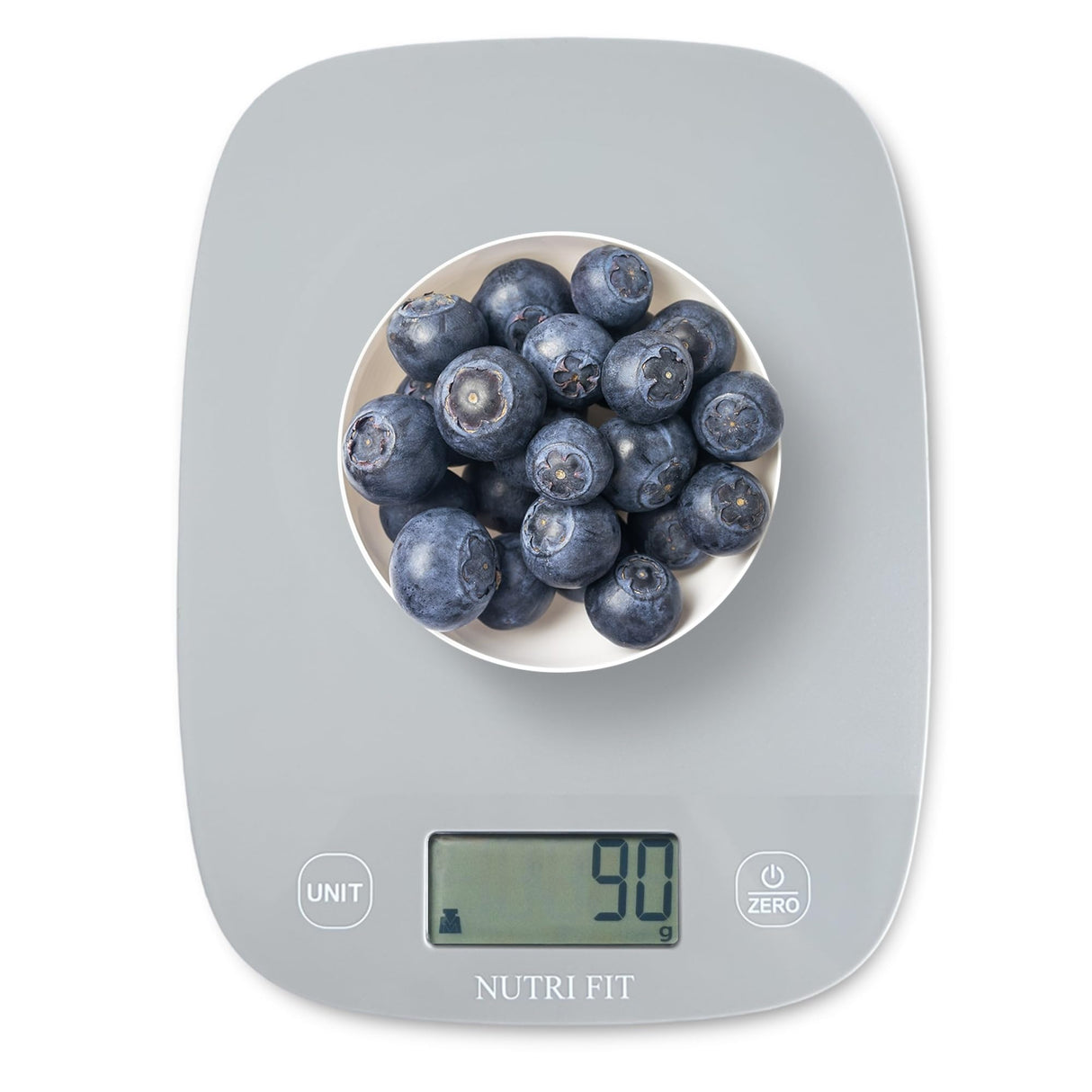 NUTRI FIT Food Scale Kitchen Scales Digital Weight Grams and Ounces for Baking Cooking, Weighing Scale Portion Control, Max 11lb 1g Increment 6 Units Smart Tare Hanging Storage, Gray NUTRI FIT