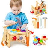 Mgtfbg Kids Tool Set - 29 PCS Wooden Toddler Tool with Box, Montessori STEM Educational Pretend Play Construction Toy for 2 3 4 5 6 Year Old Boys Girls, Best Birthday Gift Mgtfbg