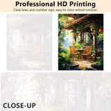 Paint by Number for Adults Canvas Garden - DIY Painting by Numbers for Adult Beginners, Tables and Chairs in The Forest Acrylic Paint by Numbers Kits for Home Wall Decor 16"x20"(Frameless) TUMOVO