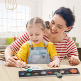 Zeoddler Solar System Puzzle for Kids 3-6, Wooden Space Toys for Kids, Planets for Kids, Preschool Learning Activities, Gift for Boys, Girls Zeoddler