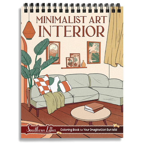 SOUTHERN LOTUS Spiral Coloring Book: Perfect Relaxation Gift for Art, Minimalist Interior decor Lovers - Adults & Women - Stress Relief Mindfulness Practice - Ideal Addition to Minimalism Life SOUTHERN LOTUS