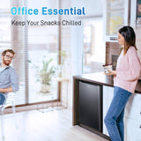 Anypro Compact Mini Upright Freezer 3 Cu.Ft with 3 Pull-down Drawer Doors and Adjustable Thermostat, Single Door Small Deep Standing Freezer Rapid Cooling for Home, Office, Dorm, Garage, Black Anypro