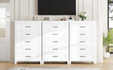 Jocoevol 5 Drawer Dresser for Bedroom - Farmhouse 44.9" Tall Chest of Dresser with Large Storage, Rubst Wood Construction for Living Room, Hallway & Entryway - White Jocoevol