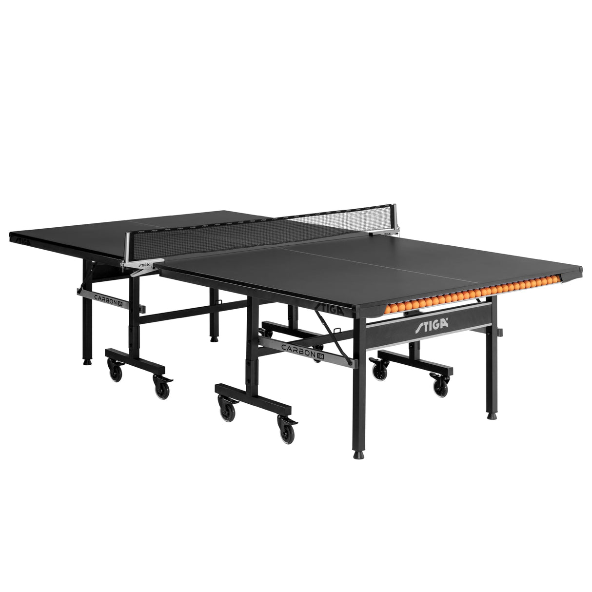 STIGA Carbon18 Table Tennis Table with Integrated Ball Storage Stiga