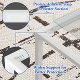 Glass Coffee Table Square Coffee Table for Small Space,Modern Minimalist Center Table for Living Room Home Office,Tempered Glass-top with Sturdy Metal Frame,Easy Assembly,27 x 27In, White Easy Paws