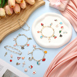 Tondiamo 173 Pieces Bracelet Making Kit for Women Bangle Charm Bracelet Chain Jewelry Making Kit 100 Assorted Charms Pendants 60 Jump Rings Pliers Tools for Crafts Beginner Supplies Gift Tondiamo