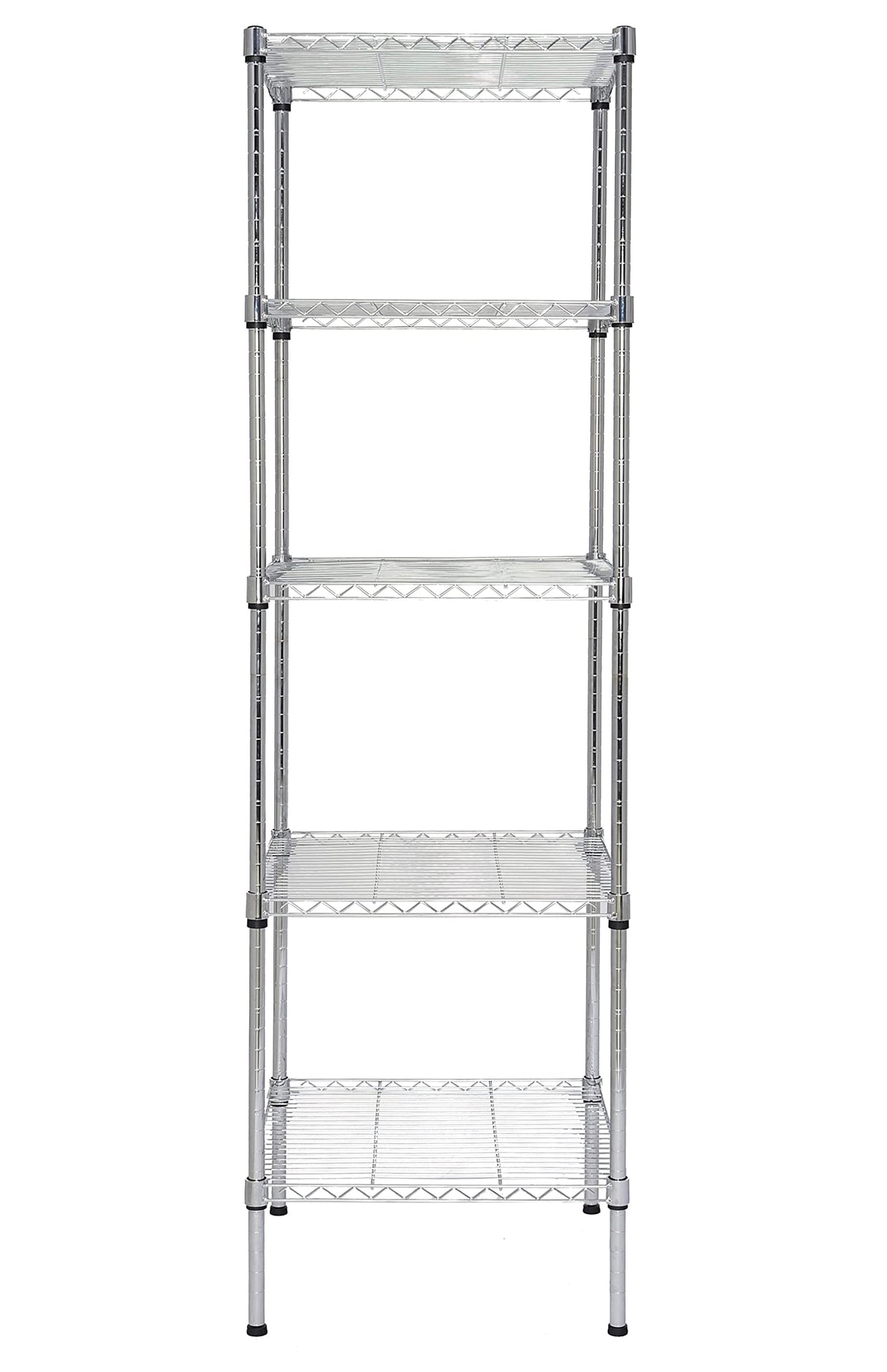 Finnhomy Heavy Duty 5 Tier Wire Shelving Unit, 18x18x59-inches 5 Shelves Storage Rack, Metal Shelving with Thicken Steel Tube, NSF Certified, Chrome Finnhomy