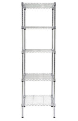 Finnhomy Heavy Duty 5 Tier Wire Shelving Unit, 18x18x59-inches 5 Shelves Storage Rack, Metal Shelving with Thicken Steel Tube, NSF Certified, Chrome Finnhomy