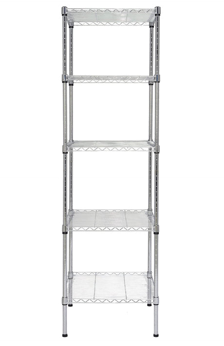 Finnhomy Heavy Duty 5 Tier Wire Shelving Unit, 18x18x59-inches 5 Shelves Storage Rack, Metal Shelving with Thicken Steel Tube, NSF Certified, Chrome Finnhomy