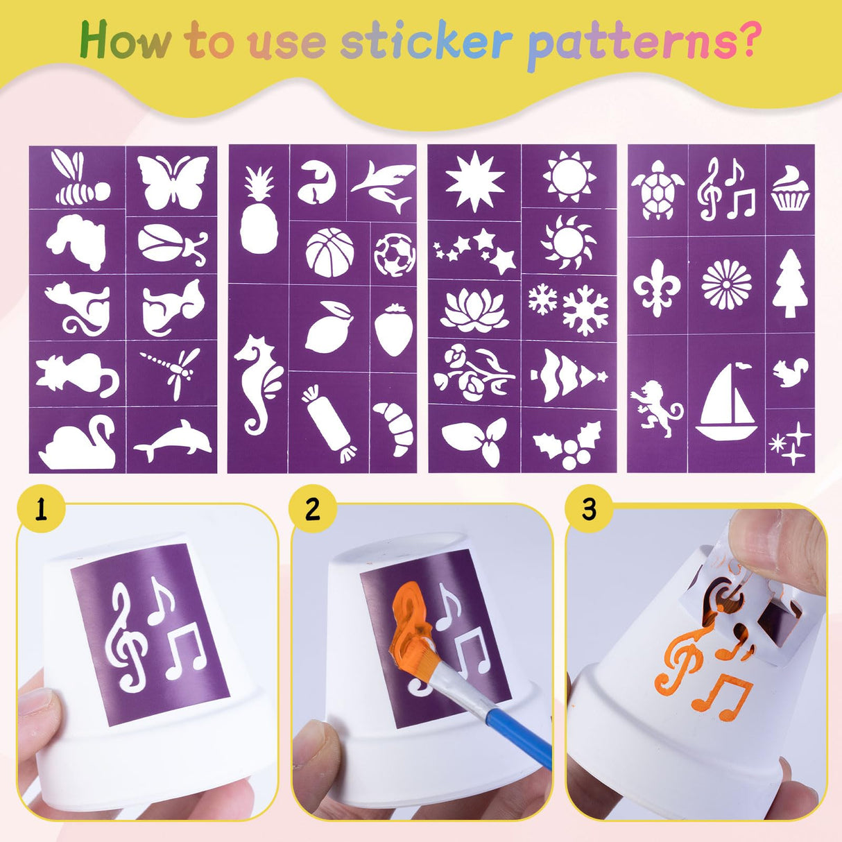 FULAIERGD 3 Pack Wind Chime Making Kit for Kids- Wind Chime Craft Painting Kit-Ceramic Pot, Bells, Stencils and Beads DIY Crafts Gifts for End of Year Student, Christmas, Birthday, Summer Decor FULAIERGD