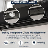 Desky Single Sit Stand Desk - Adjustable Standing Desk - Ergonomic Sit & Stand Up Desk - 71x29.5" Electric Standing Desk - Adjustable Height Table - Sit to Stand Desk - Height Adjustable Desk, Black Desky