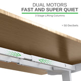 Uncaged Ergonomics Rise Up Standing Desk Legs – Dual Motor Standing Desk Frame with Memory Electric Standing Desk Frame Height Adjustable Table Legs for Sit Stand Desk Base Electronic Rising Desk Uncaged Ergonomics