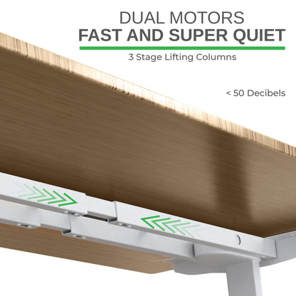 Uncaged Ergonomics Rise Up Standing Desk Legs – Dual Motor Standing Desk Frame with Memory Electric Standing Desk Frame Height Adjustable Table Legs for Sit Stand Desk Base Electronic Rising  - WoodArtSupply