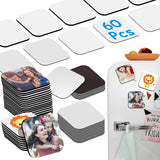 Sublimation Blank Fridge Magnets for Home Kitchen Refrigerator Microwave Oven Wall Door Decoration or Office Calendar with 30 Pcs Sublimation Printing Square Blank, 30 Pcs DIY Metal Magnetic Cruzix