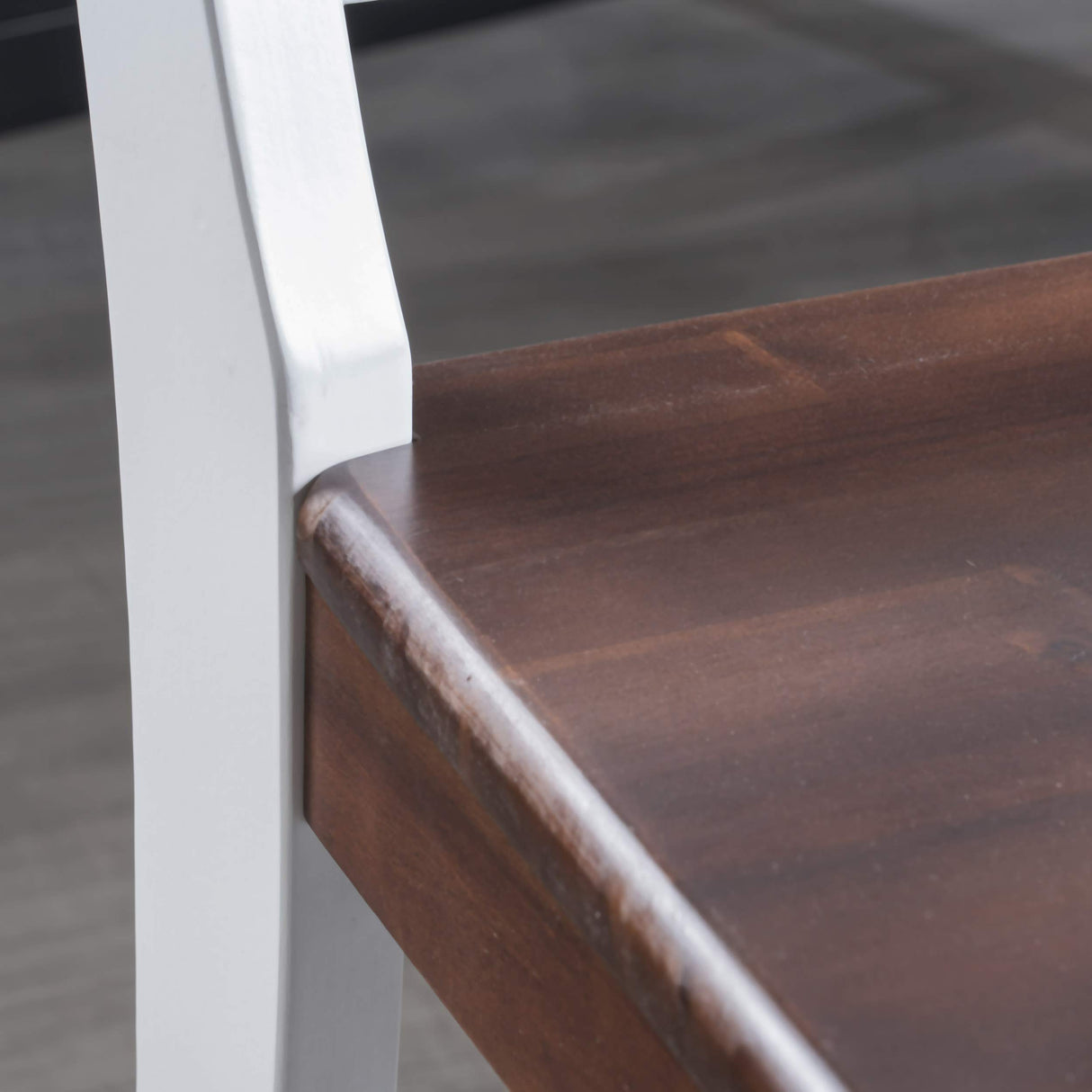 Christopher Knight Home Roshan Farmhouse Acacia Wood Dining Chairs, White / Walnut 21D x 17.75W x 35.5H Inch GDFStudio