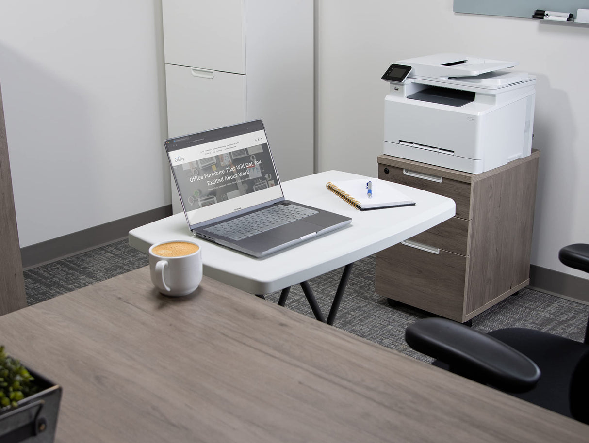 Iceberg Small Camping Personal Folding Table, Heavy Duty Utility Table, Adjustable Height, Platinum, 19.5” L x 30” W x 28" H Iceberg