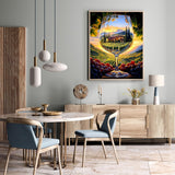 CHWGLFGG 5D Diamond Art Kits for Adults Beginners, Landscape Wine in Glass Diamond Painting Kits, DIY Full Round Drill Paint by Diamonds Dot Gem Art for Adults, Home Wall Decor 12x16 Inch CHWGLFGG